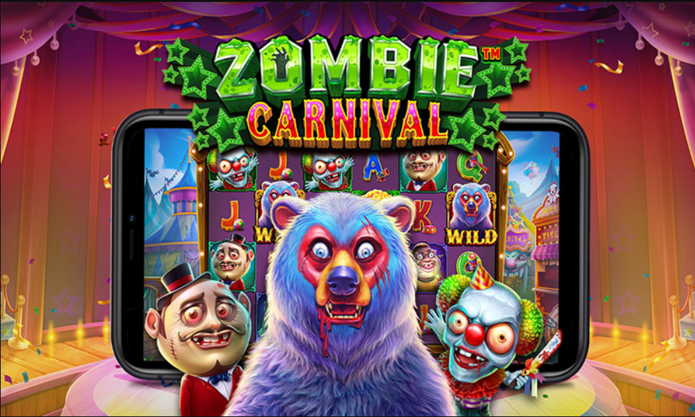 Parque de diversões assombrado com zumbis em Zombie Carnival.