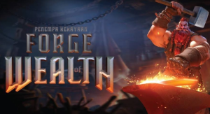 Jogador coletando recursos no Forge of Wealth.