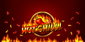 Hot Chilli mostra os rolos com símbolos de pimentas, panelas e espigas de milho, destacando a temática mexicana e as funcionalidades especiais.